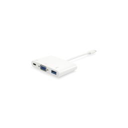 USB-C átalakító VGA,USB-A, USB-C apa/anya 1920x1080, PD PN: EQUIP-133462