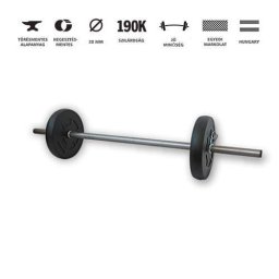 GazoFitness® Egyenes Rudas Súlyzó 13Kg