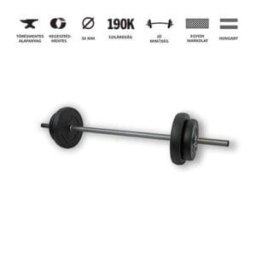 GazoFitness® Egyenes Rudas Súlyzó 18Kg