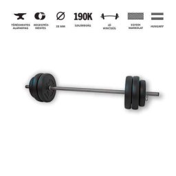 GazoFitness® Egyenes Rudas Súlyzó 27Kg