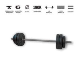 GazoFitness® Egyenes Rudas Súlyzó 30Kg /150 cm hosszú rúddal/