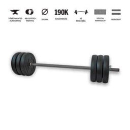 GazoFitness® Egyenes Rudas Súlyzó 33Kg