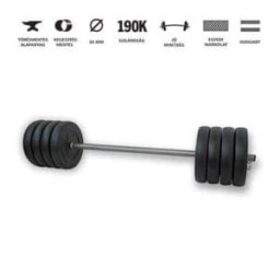 GazoFitness® Egyenes Rudas Súlyzó 43Kg