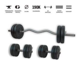 GazoFitness® Hardcore Szett Francia Rudas 45 Kg