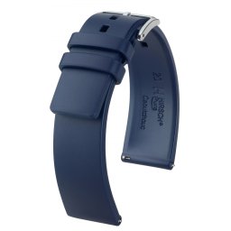 Hirsch Pure kaucsuk óraszíj, sötétkék, 20/18L