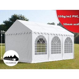 4x6m 2,6m oldalmagasságú Professional rendezvénysátor 550g/m2 PVC ()