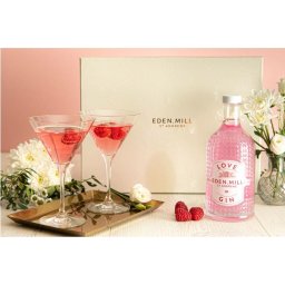 Eden Mill Love Gin díszdobozban + 2db Martini pohár 0,5L 42%