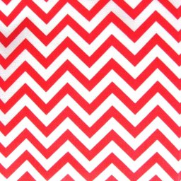 CHEVRON, cikkcakk mintás pamutvászon méteráru, piros