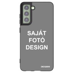 Fekete szilikon tok az alábbi mobiltelefonokra Samsung Galaxy S21 FE 5G - Saját fotó/motívum