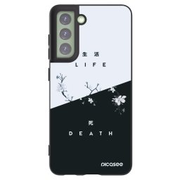 Fekete szilikon tok az alábbi mobiltelefonokra Samsung Galaxy S21 FE 5G - Life - Death