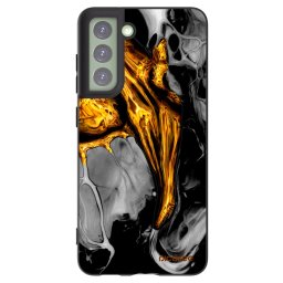 Fekete szilikon tok az alábbi mobiltelefonokra Samsung Galaxy S21 FE 5G - Black Gold