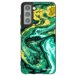 Fekete szilikon tok az alábbi mobiltelefonokra Samsung Galaxy S21 FE 5G - Green Gold