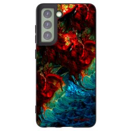 Fekete szilikon tok az alábbi mobiltelefonokra Samsung Galaxy S21 FE 5G - Universe
