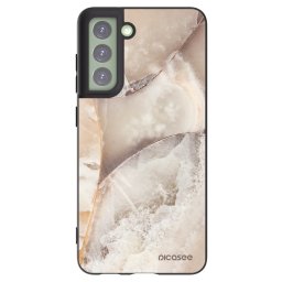 Fekete szilikon tok az alábbi mobiltelefonokra Samsung Galaxy S21 FE 5G - Cream marble
