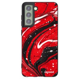 Fekete szilikon tok az alábbi mobiltelefonokra Samsung Galaxy S21 FE 5G - Red black