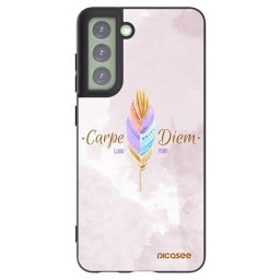 Fekete szilikon tok az alábbi mobiltelefonokra Samsung Galaxy S21 FE 5G - Carpe Diem
