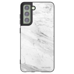 Fekete szilikon tok az alábbi mobiltelefonokra Samsung Galaxy S21 FE 5G - White marble