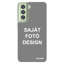 Átlátszó szilikon tok az alábbi mobiltelefonokra Samsung Galaxy S21 FE 5G - Saját fotó/motívum