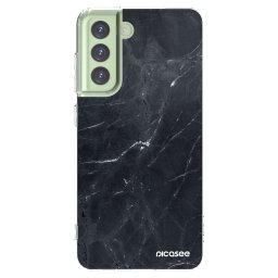 Átlátszó szilikon tok az alábbi mobiltelefonokra Samsung Galaxy S21 FE 5G - Black marble