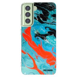 Átlátszó szilikon tok az alábbi mobiltelefonokra Samsung Galaxy S21 FE 5G - Blue Magma