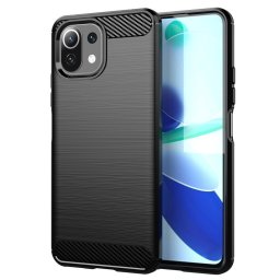 Carbon Case Flexible telefontok Xiaomi Mi 11 Lite (fekete)