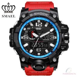 Smael duál kijelzős férfi karóra - Piros szíjjal