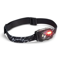 Anaconda Vipex S-220 led fejlámpa, fehér - vörös fény, 250 lumen