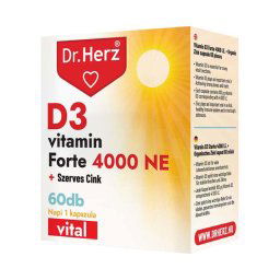 Dr. Herz D3-vitamin 4000 NE + szerves cink 60x