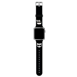 Karl Lagerfeld Silicone Karl & Choupette Apple Watch óraszíj 42/44/45mm (fekete)