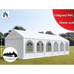 4x12m 2,6m oldalmagasságú Professional rendezvénysátor - Tűzálló 550g/m2 PVC ()