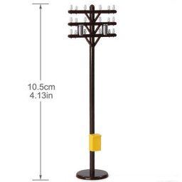 12 Db Fa Jellegű Telegraph Oszlop 10,5cm-es A-type (4127)