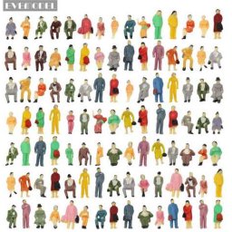 108db Festett űlő/álló Figura Ho/1:87 Méret (4133)