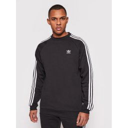 adidas Pulóver adicolor Classics 3-Stripes Crew GN3487 Fekete Regular Fit