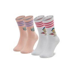 adidas 2 pár hosszú szárú unisex zokni Fun Graphic 2pp H32423 Fehér
