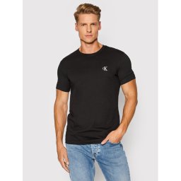 Calvin Klein Jeans Póló Tee Shirt Essential J30J314544 Fekete Slim Fit