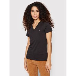 Tommy Hilfiger Póló Heritage Tee WW0WW24969 Fekete Regular Fit