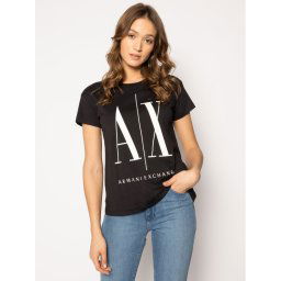 Armani Exchange Póló 8NYTCX YJG3Z 1200 Fekete Regular Fit