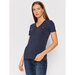 Tommy Jeans Póló Tjw Skinny Stretch DW0DW09197 Sötétkék Slim Fit