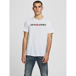 Jack&Jones Póló Corp Logo 12137126 Fehér Slim Fit