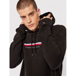 Tommy Hilfiger Pulóver Oh Hoodie UM0UM02385 Fekete Regular Fit