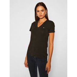 Tommy Jeans Póló Tjw Skinny Stretch DW0DW09197 Fekete Slim Fit