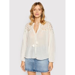 Pepe Jeans Blúz Kayla PL304222 Fehér Relaxed Fit