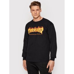 Thrasher Hosszú ujjú Flame Fekete Regular Fit