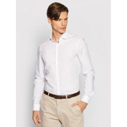 Calvin Klein Ing 2ply Poplin Stretch Slim Shirt K10K103025 Fehér Slim Fit