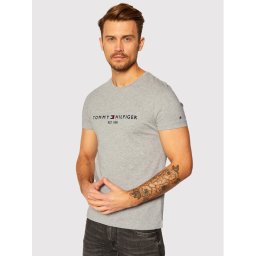 Tommy Hilfiger Póló Core Logo Tee MW0MW11465 Szürke Slim Fit