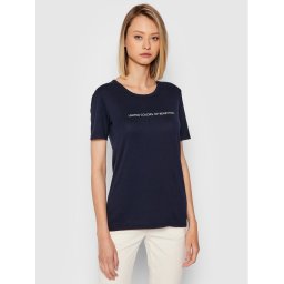 United Colors Of Benetton Póló 3GA2E16A2 Sötétkék Regular Fit