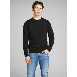 Jack&Jones Sweater Basic 12137190 Fekete Regular Fit