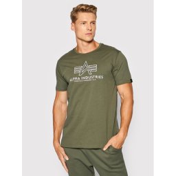 Alpha Industries Póló Basic 118505 Zöld Regular Fit