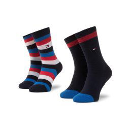 Tommy Hilfiger 2 pár hosszú szárú gyerek zokni 354009001 Sötétkék
