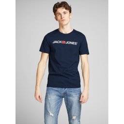 Jack&Jones Póló Corp Logo 12137126 Sötétkék Slim Fit